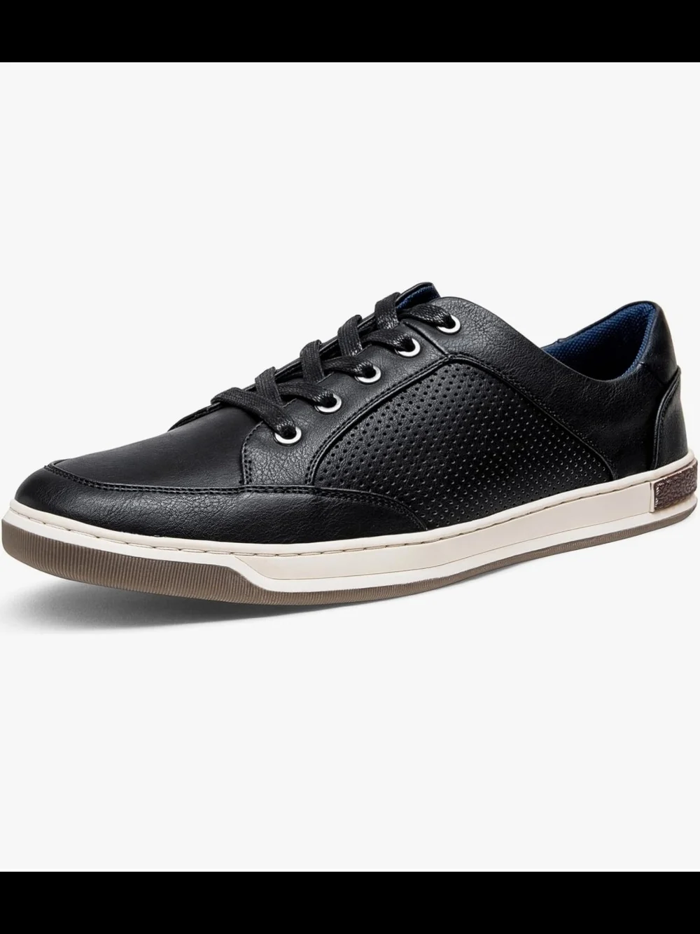 Men's Black Casual Lace-Up Sneakers
